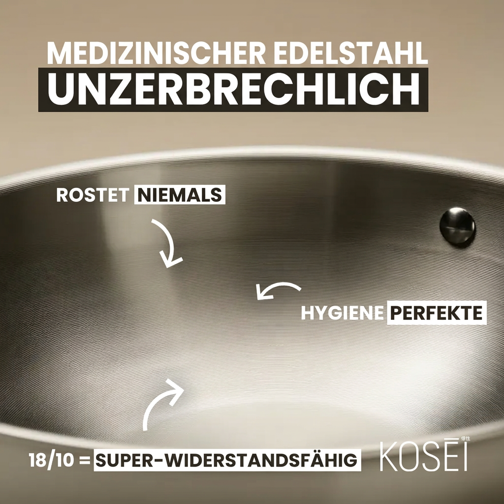 Wok Edelstahl - KOSEI