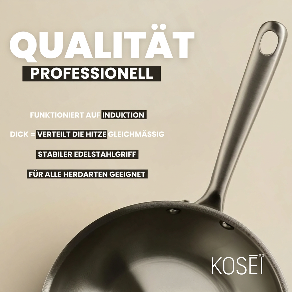 Wok Edelstahl - KOSEI